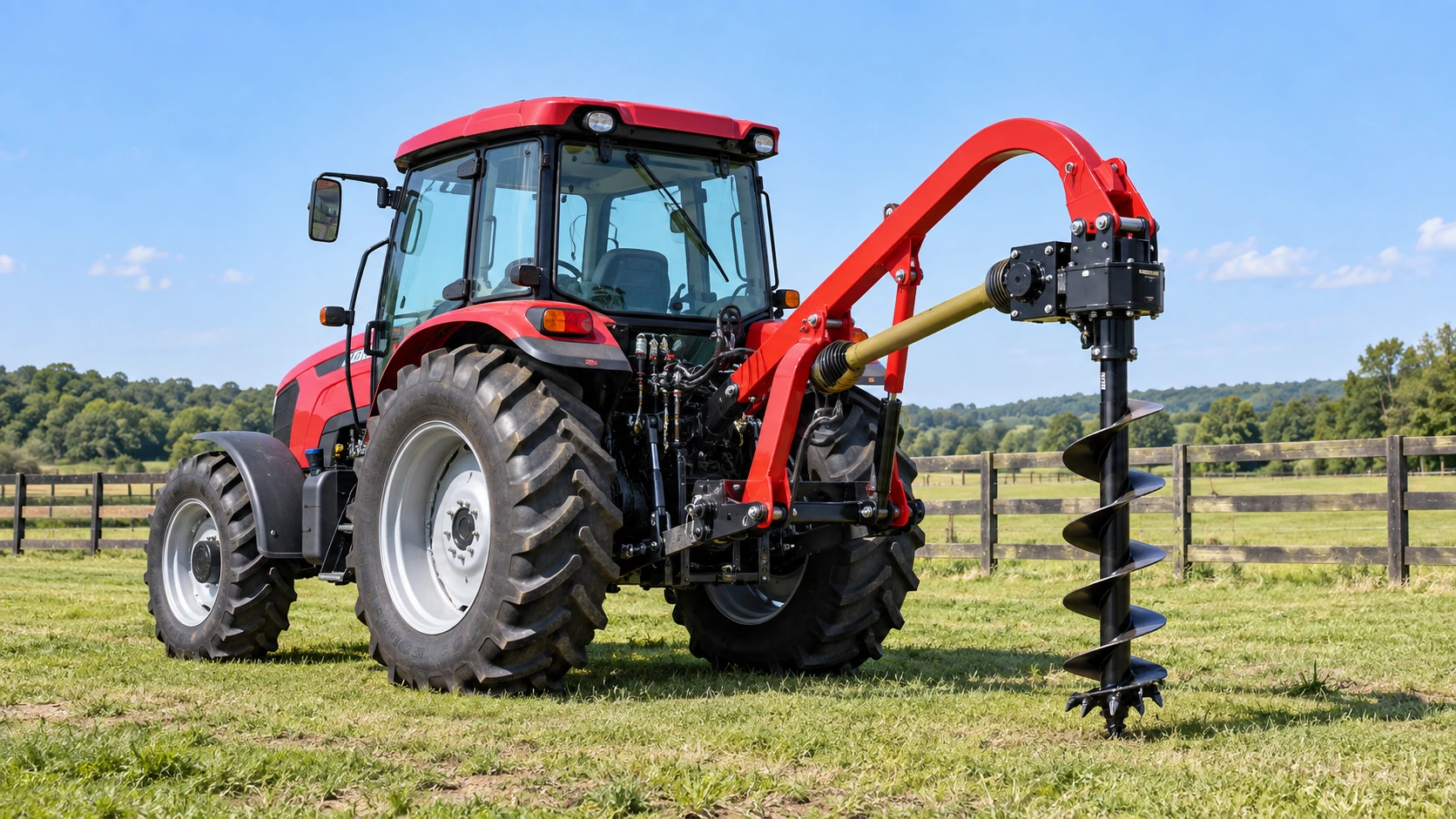 Tractor Post Hole Digger Attachment equipment