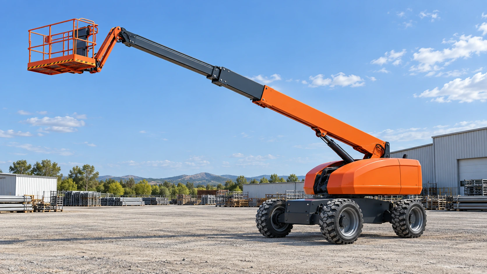 Telescopic Boom Platform in operation